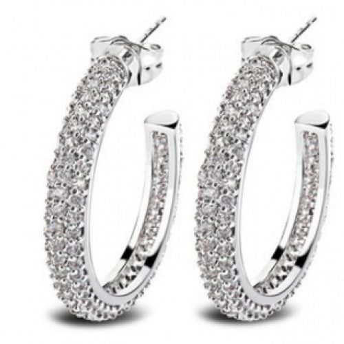 Women Hoop Earrings Lead Free Bridal Wedding Jewelry