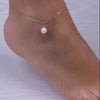 Pearl Barefoot Sandals Women Pearl Bead Gold\Silver Ankle Chain